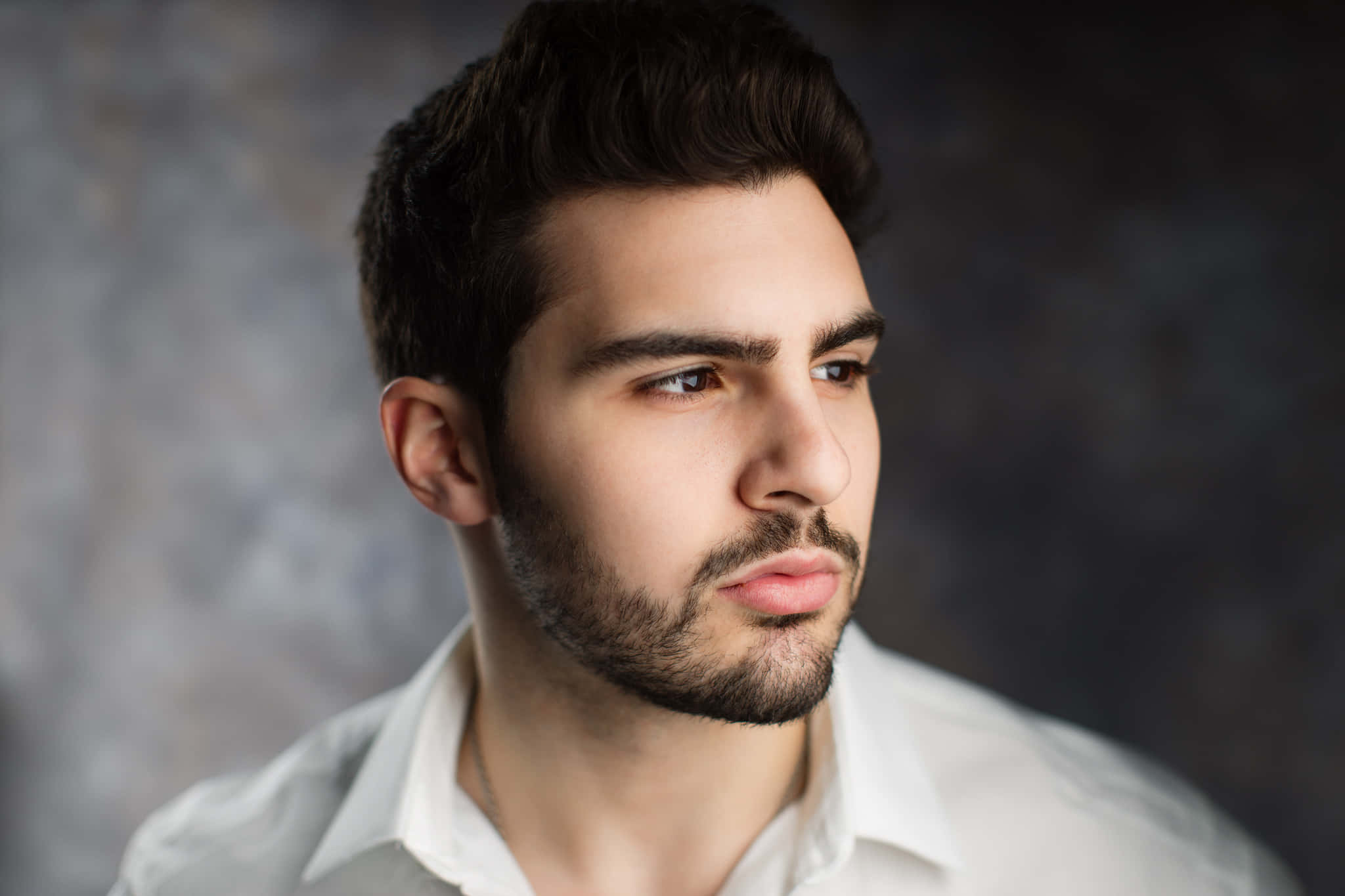 Man Face With Neatly Trimmed Beard Wallpaper