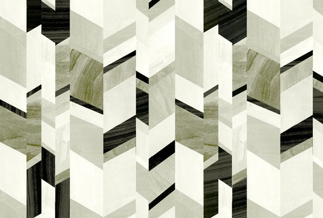Abstract Chevron Design Stone Grey   Modern   Wallpaper   by CUFFHOME