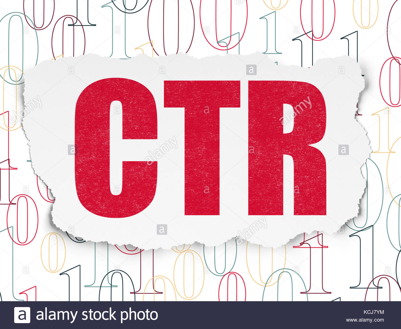 Finance Concept Ctr On Torn Paper Background Stock Photo