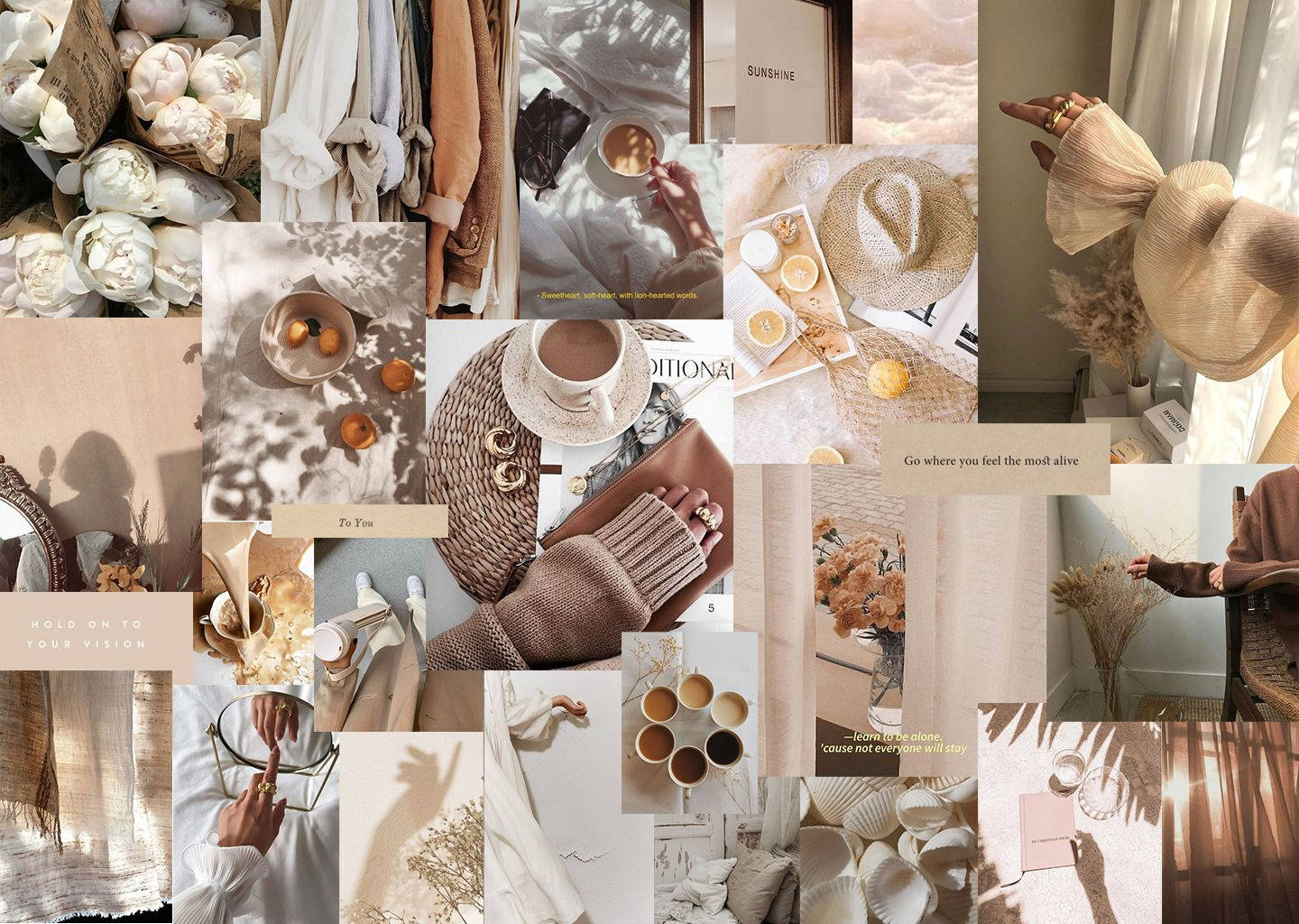 Beige Aesthetic Laptop Wallpaper