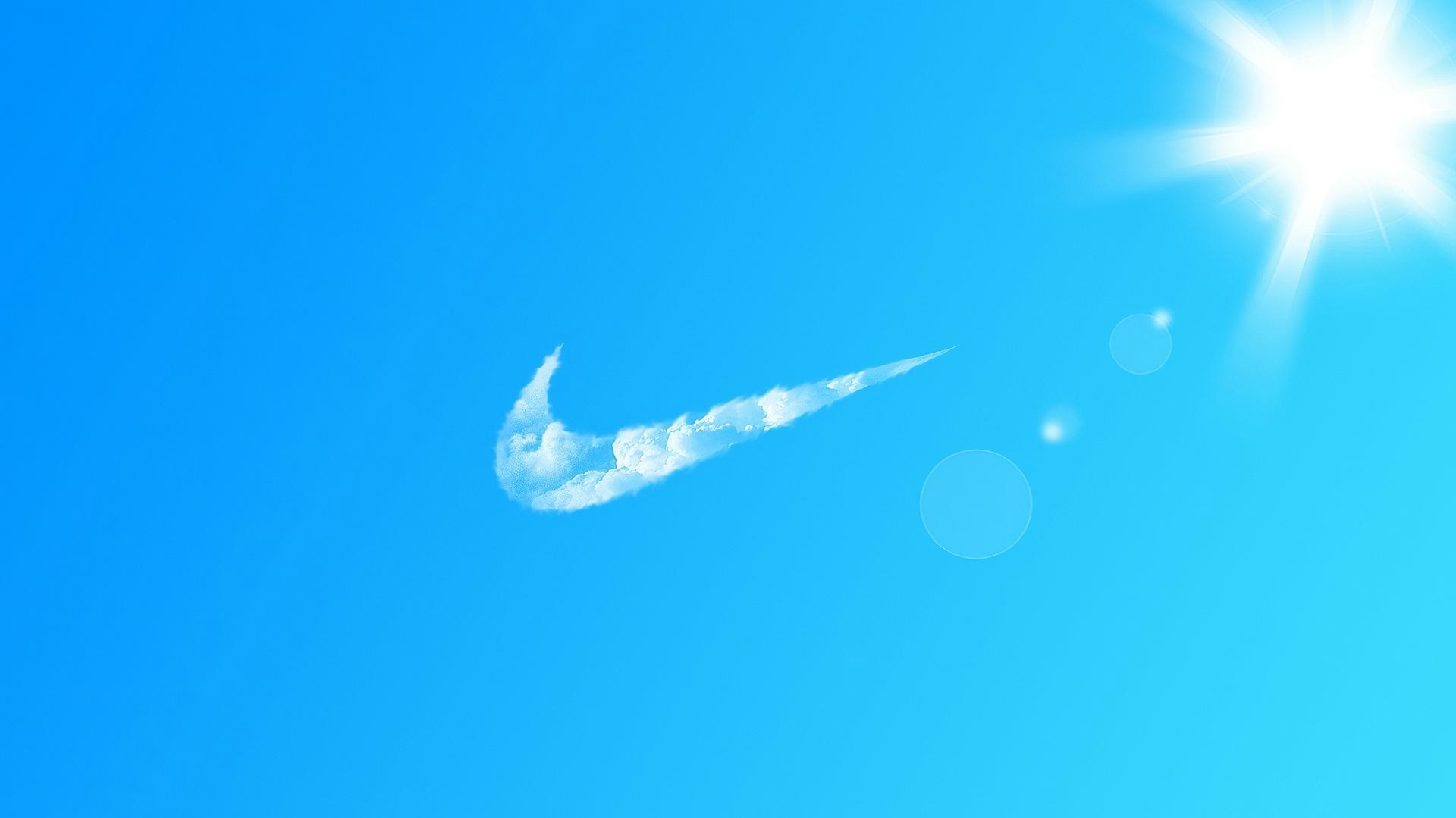 Nike Logo In Clouds 4k Laptop Wallpaper