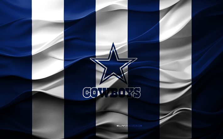 Thumb2 4k Dallas Cowboys Logo Blue White 3d Background Emblem Flag Wallpaper