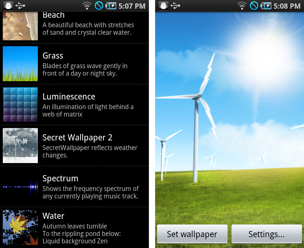How To Get The Samsung Galaxy S Ii Wind Farm Live Wallpaper Careace