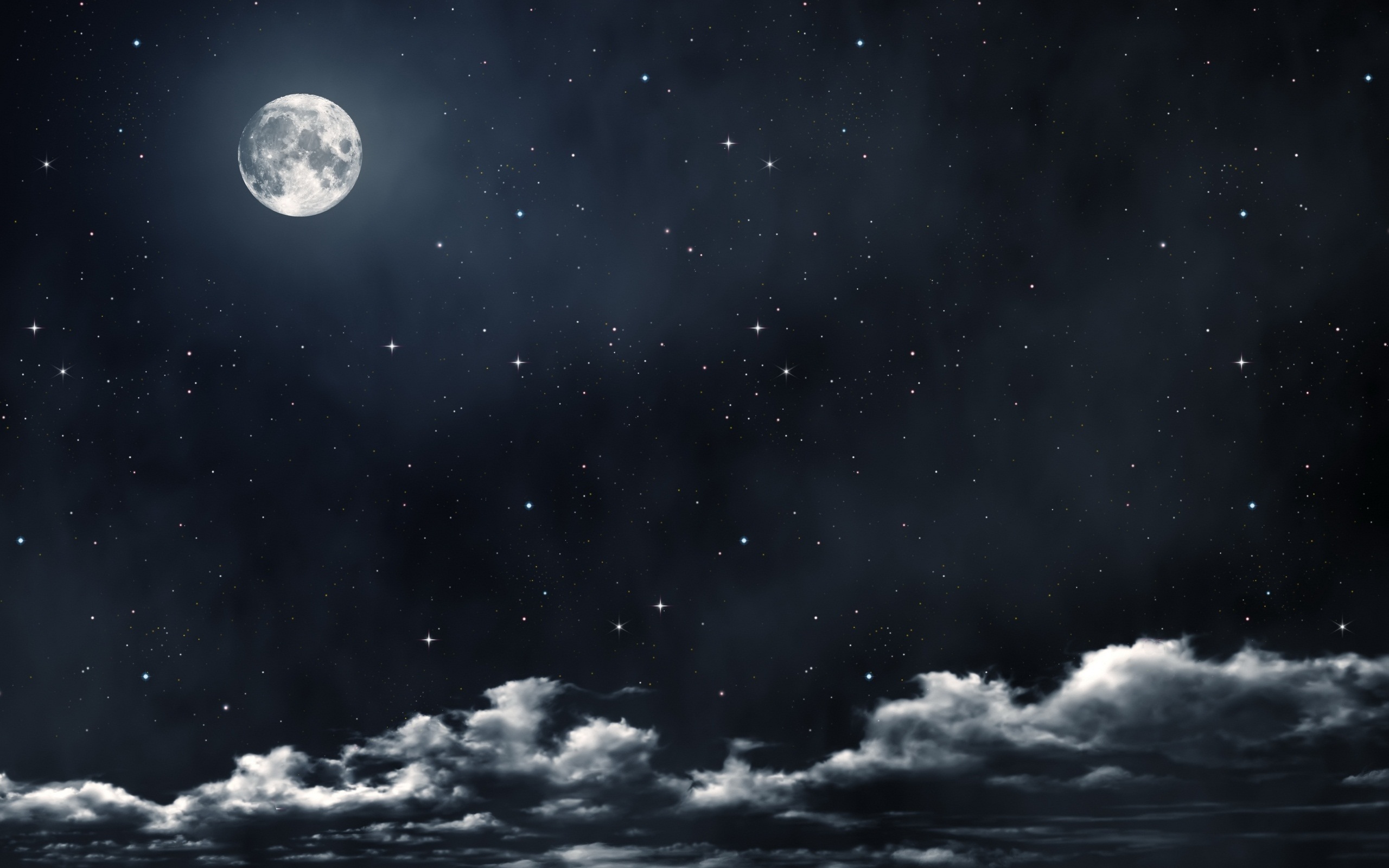 Black Night Full Moon Desktop HD iPhone iPad Wallpaper Other Image