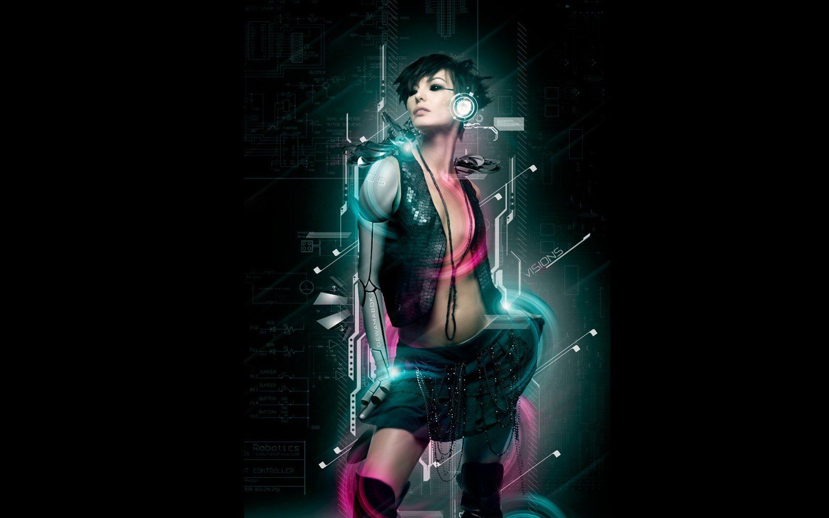 Cyberpunk girl wallpaper 1680x1050 HQ WALLPAPER   34680