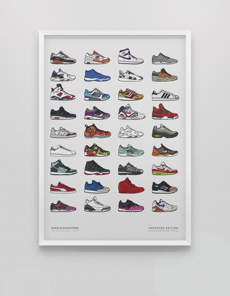 Image Of Assorted Sneaker Print Br Art Sneakers