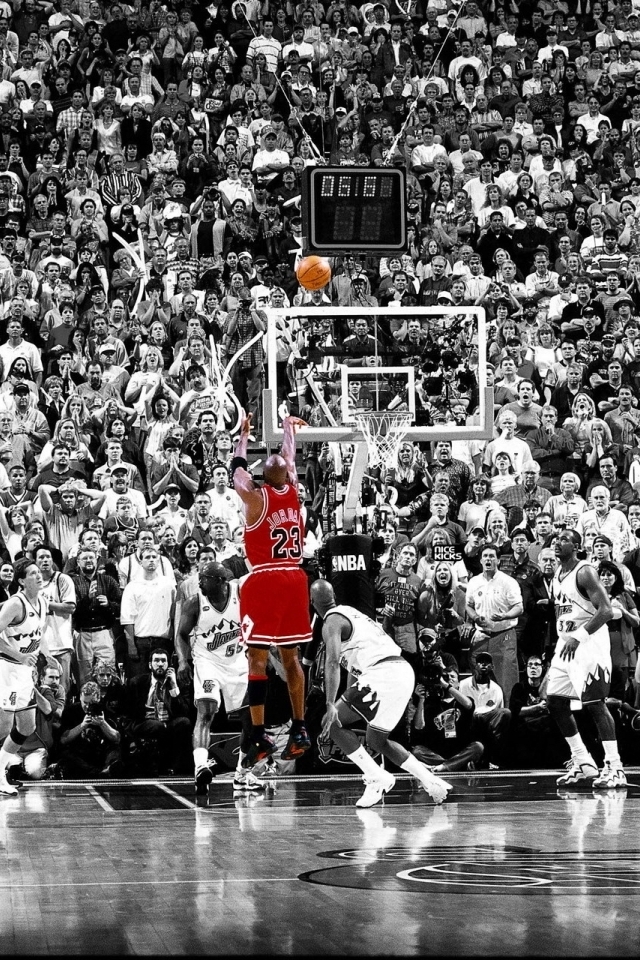 Michael Jordan Shooting HD Wallpaper For iPhone 4s