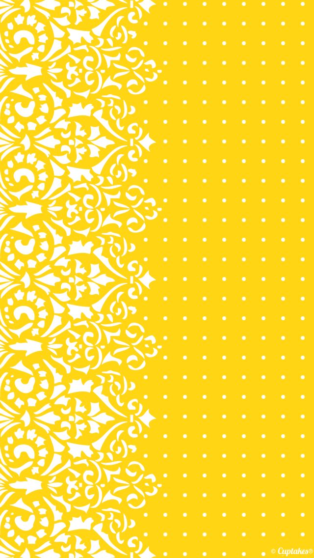 Wallpaper Yellow iPhone Pattern Polka Dots