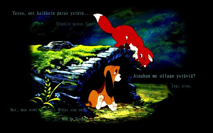 Fox and The Hound Wallpaper by My13Memories