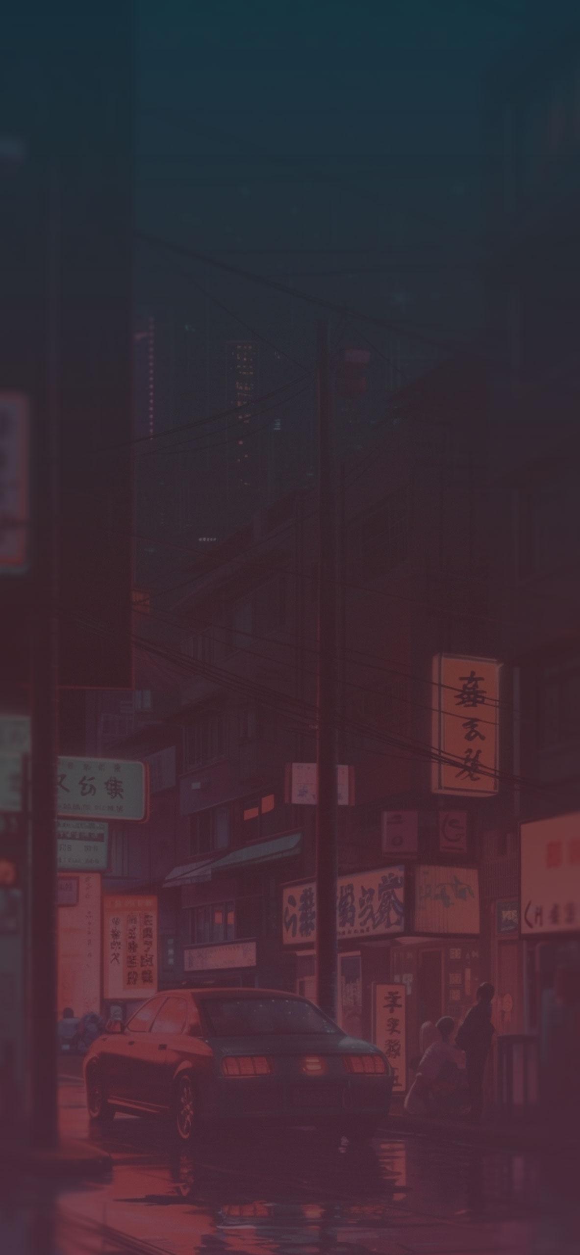 Night Tokyo Street Wallpaper For iPhone
