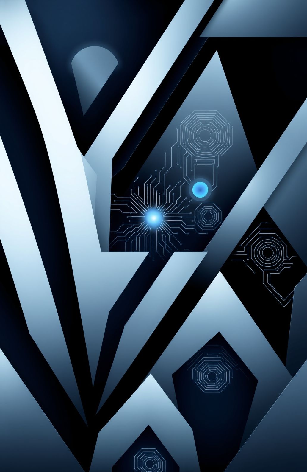 Black And Blue Tech Wallpaper