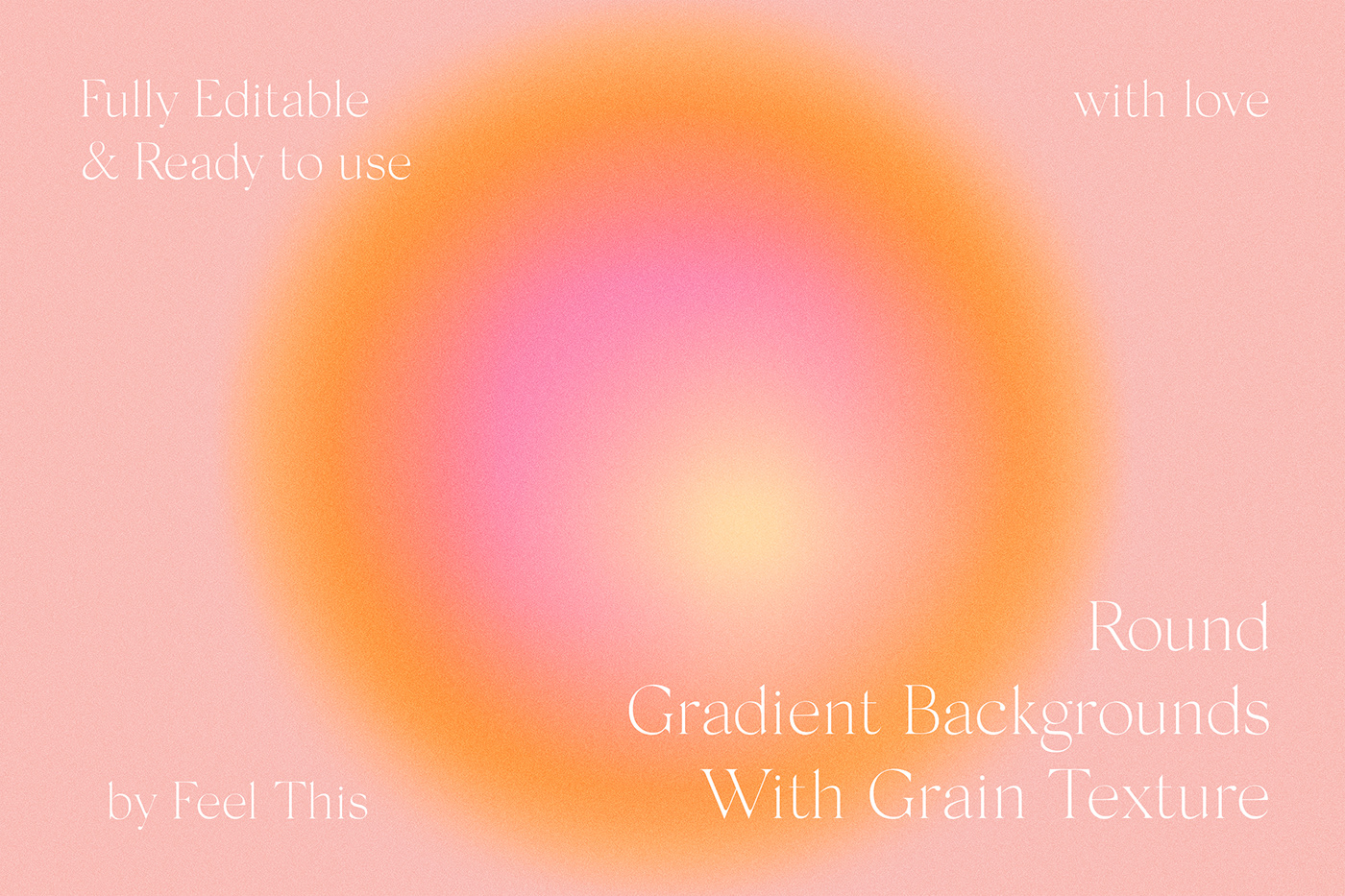 Round Circle Gradient Background With Grain Texture Ps On