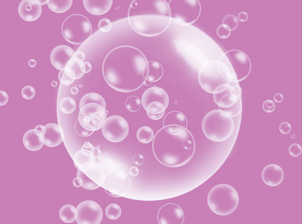 Pink Background With Bubbles