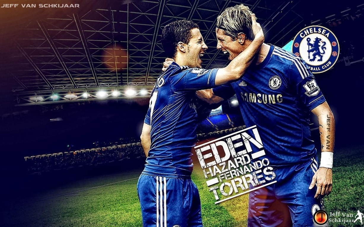 Eden Hazard And Fernando Torres Chelsea Wallpaper