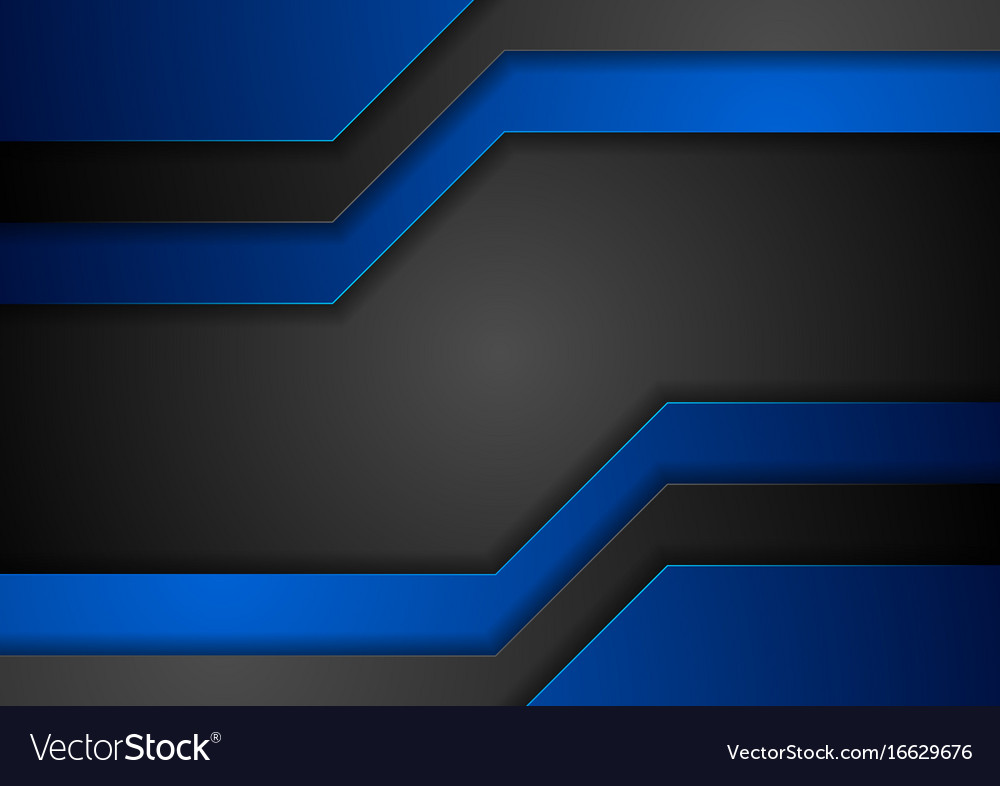 Dark blue and black abstract corporate background Vector Image