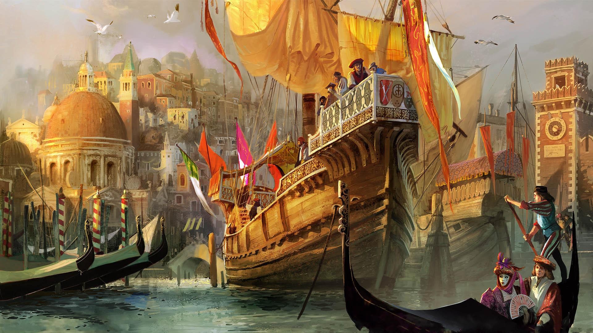 ships Fantasy Art Artwork Medieval Wallpapers HD Desktop and