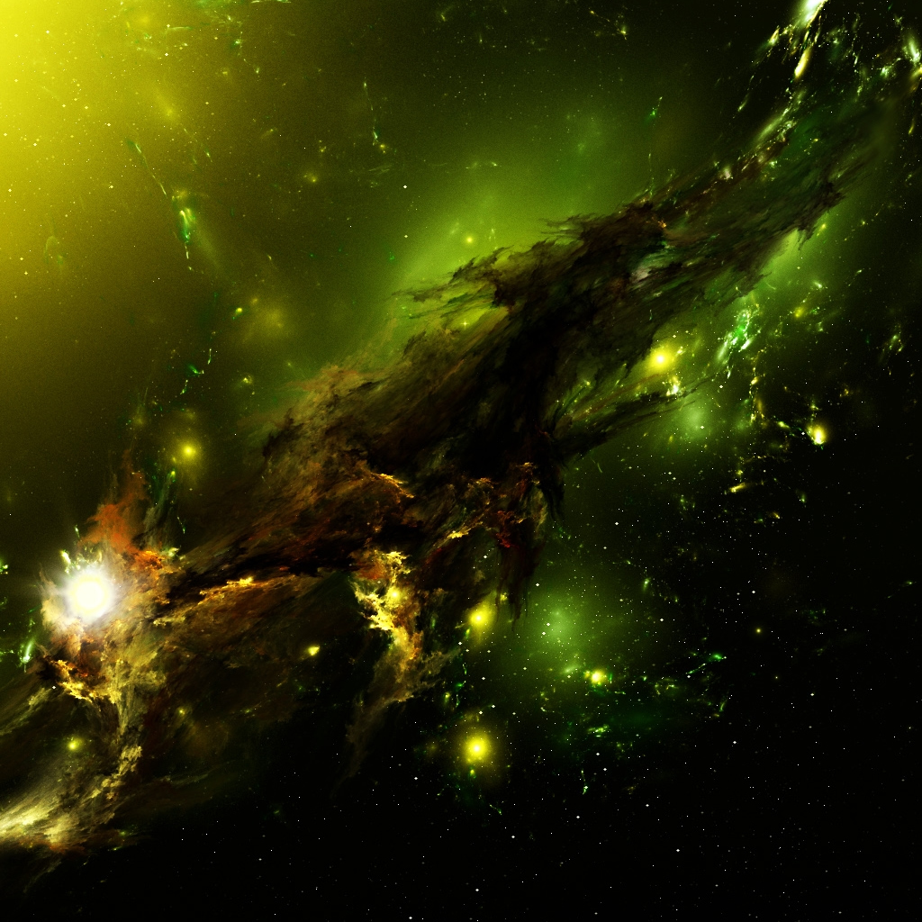 green nebula wallpaper iphone