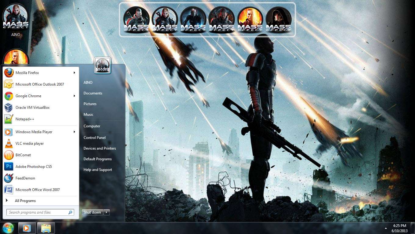 Mass Effect Theme Trilogy Edition For Windows And