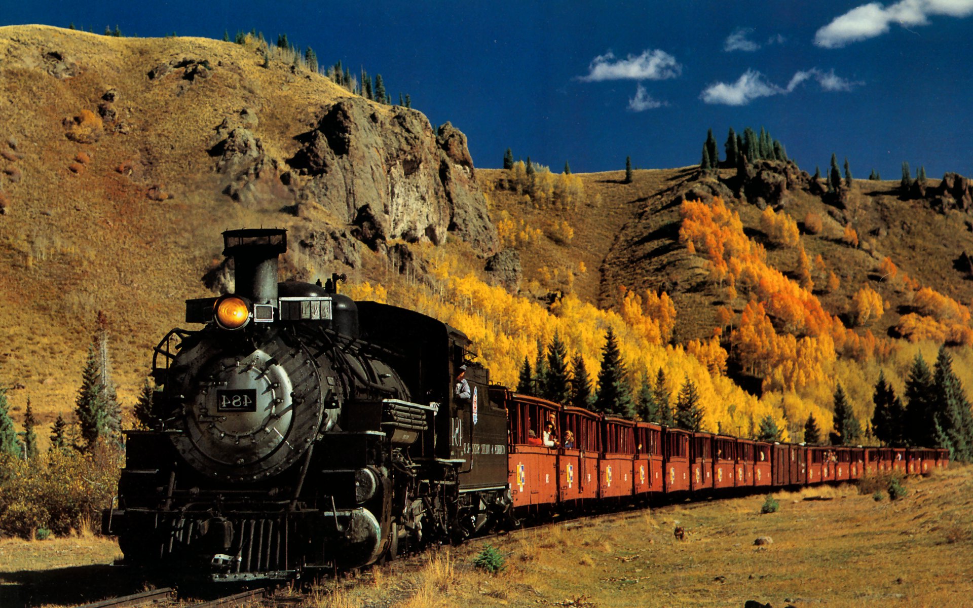 Train Steam Lootive Landscape Wallpaper HD Desktop