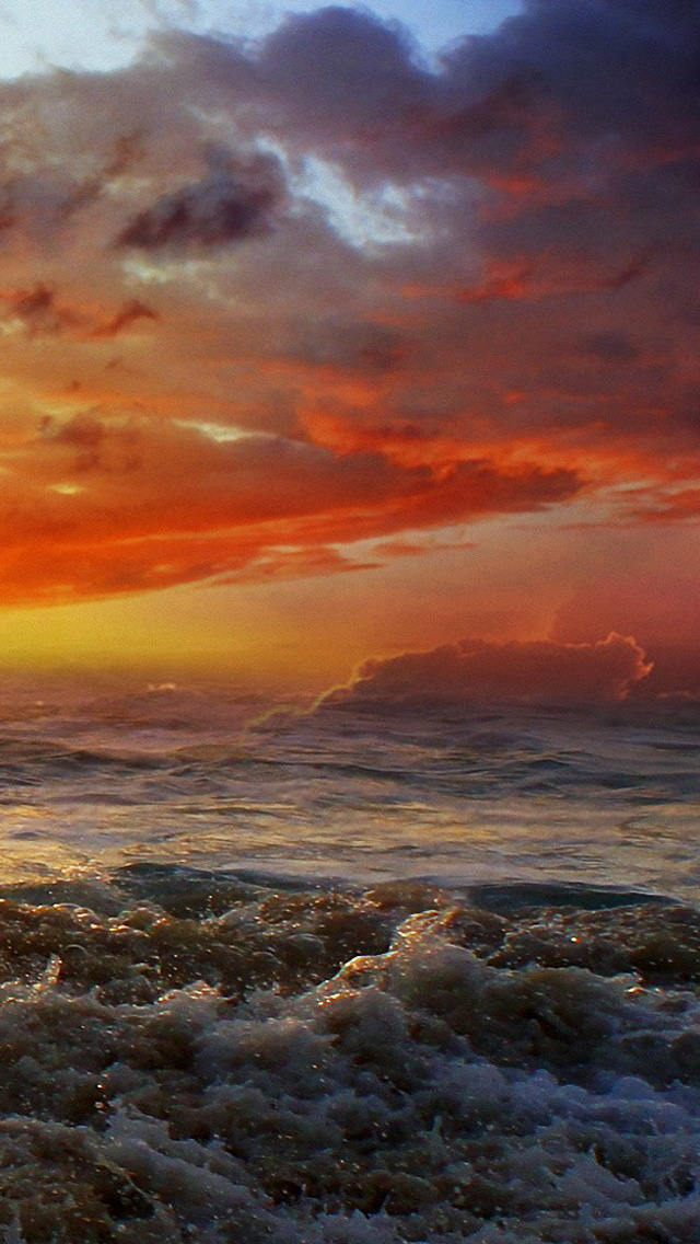  Download Ocean Beach Sunset HD iPhone 5 Wallpapers   Part One 640x1136