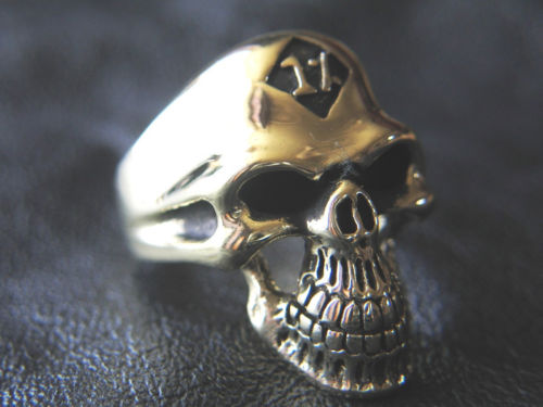 Image Of Made To Order Large Outlaw Biker Mc Skull Totenkopf Solid