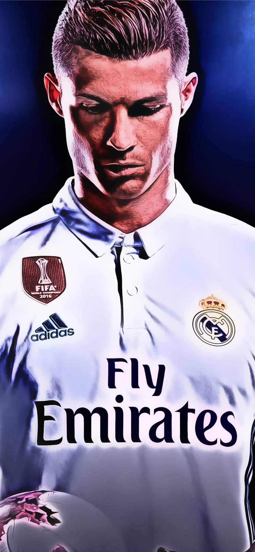 Download Real Madrid Fly Emirates Ronaldo iPhone Wallpaper
