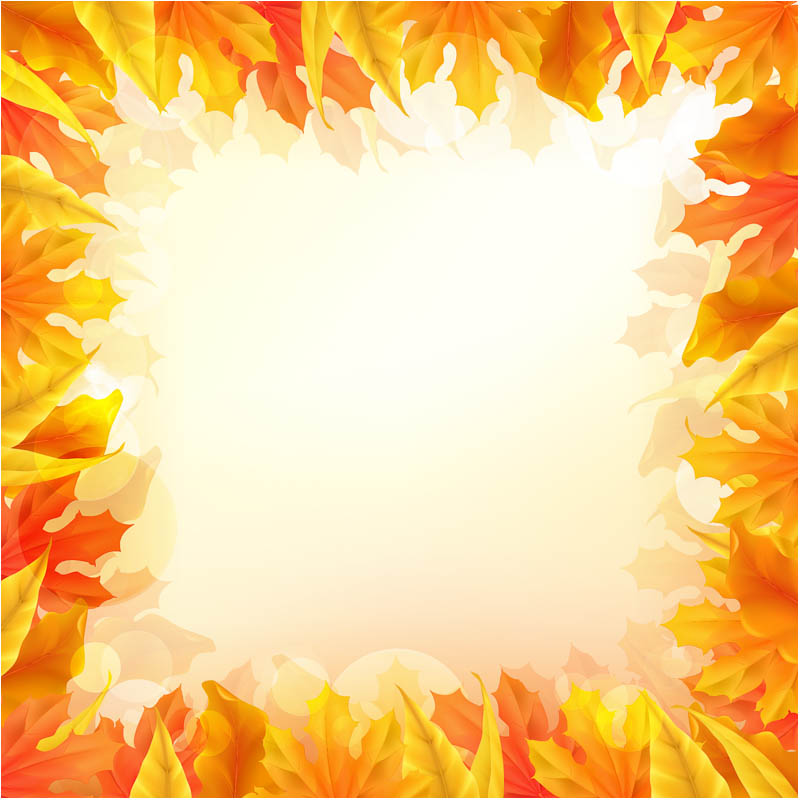 Fall Background Decorated With Autumn Leaves Foliage For Your