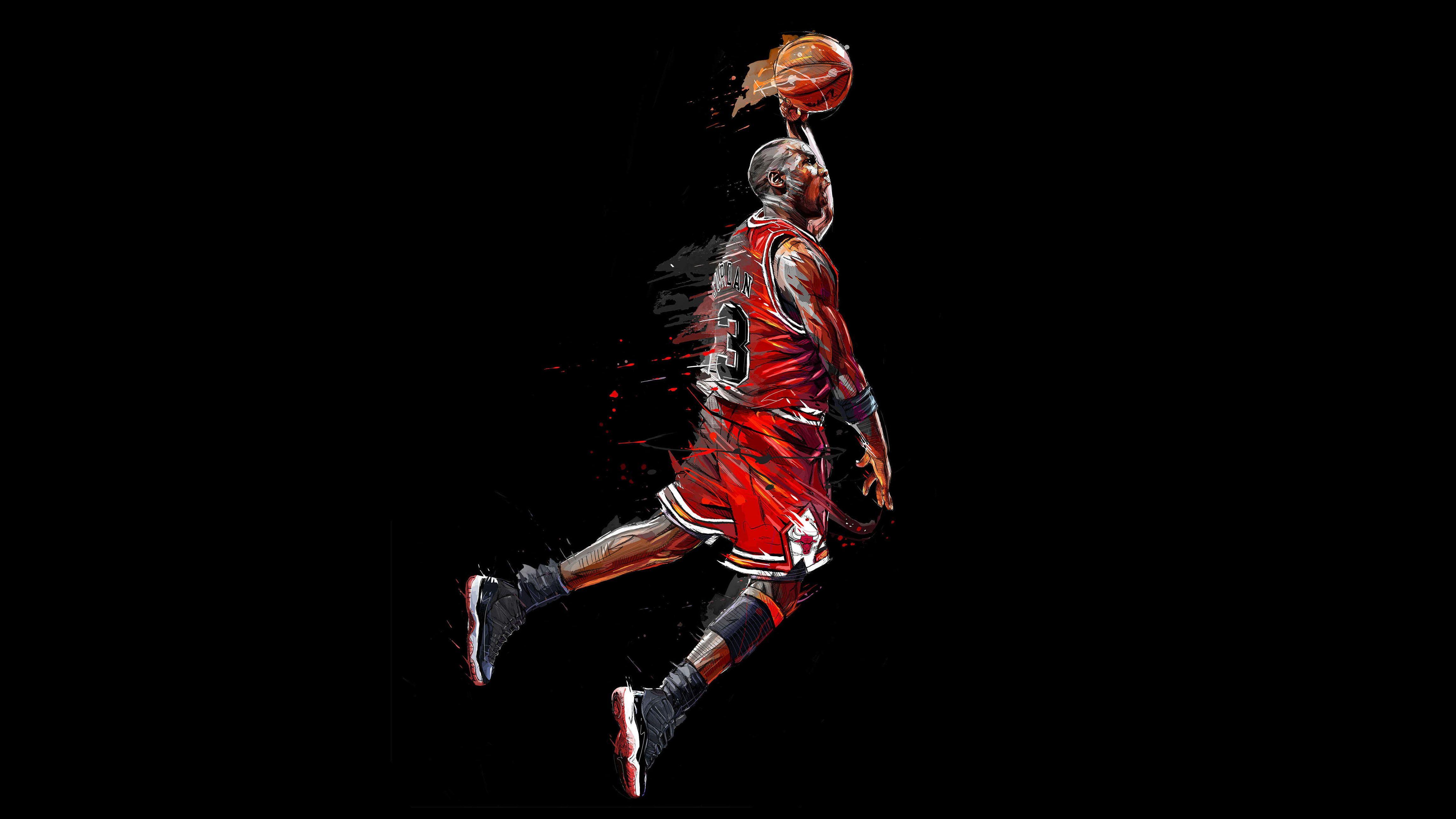 4k Basketball Player Chicago Bulls Michael Jordan Wallpaper