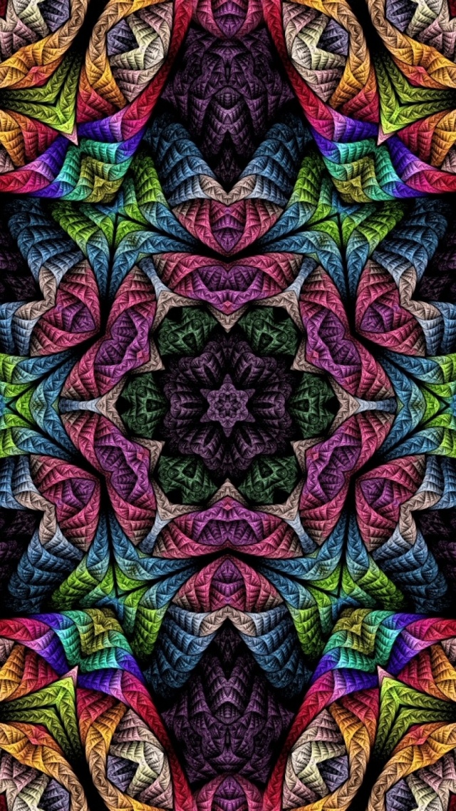 Psychedelic Fractals iPhone Wallpaper