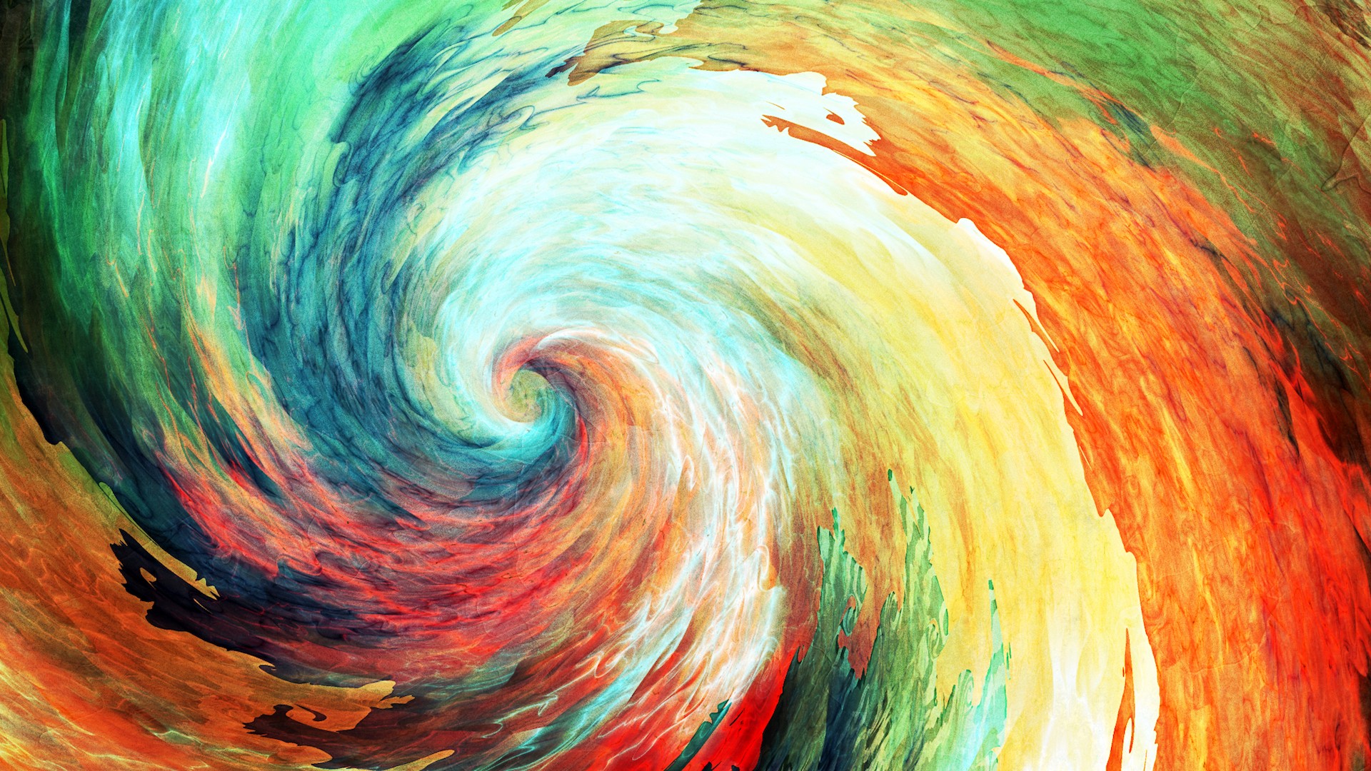 Paintings Multicolor Spiral Artwork HD Wallpaper