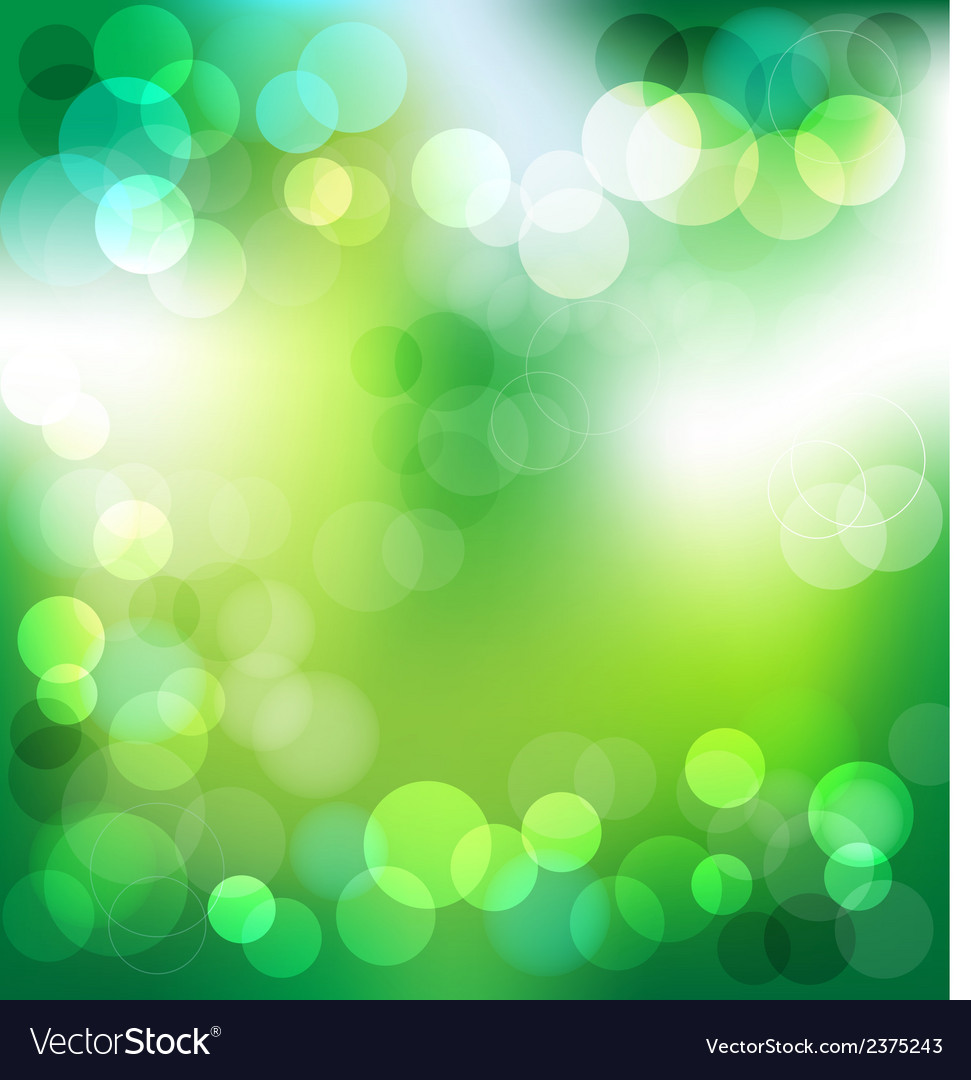 Green Elegant Abstract Background With Bokeh Vector Image