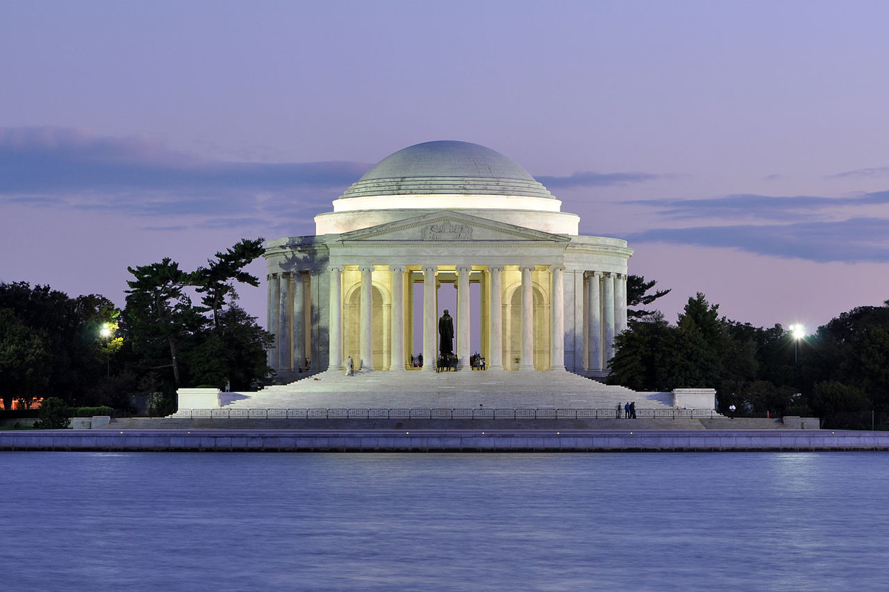 File Jefferson Memorial At Dusk Jpg Wikipedia