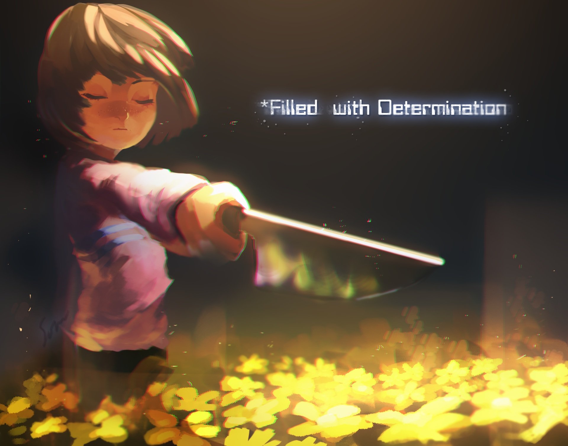 Cropped Frisk Undertale Knife Legeh Wallpaper Background