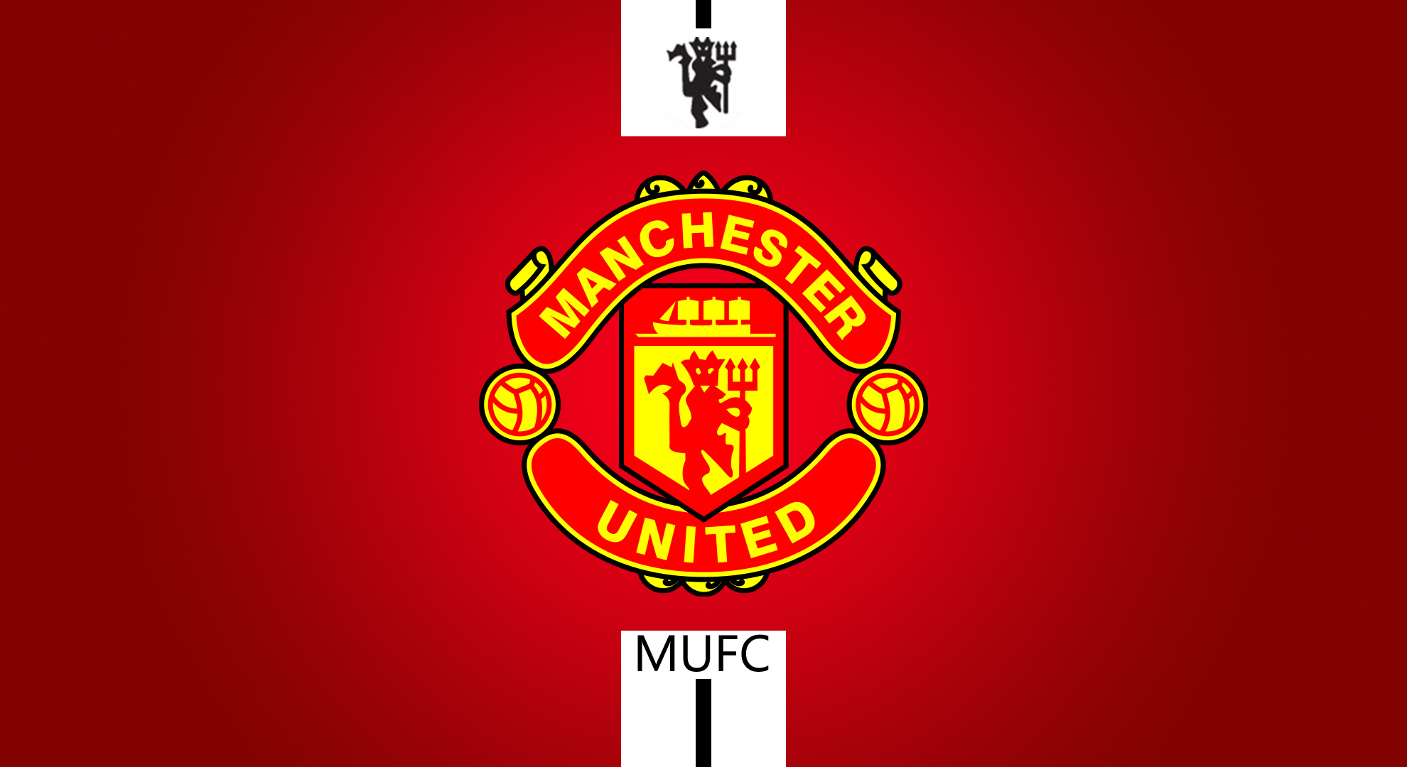 Manchester United Logo Red Background Wallpaper HD With