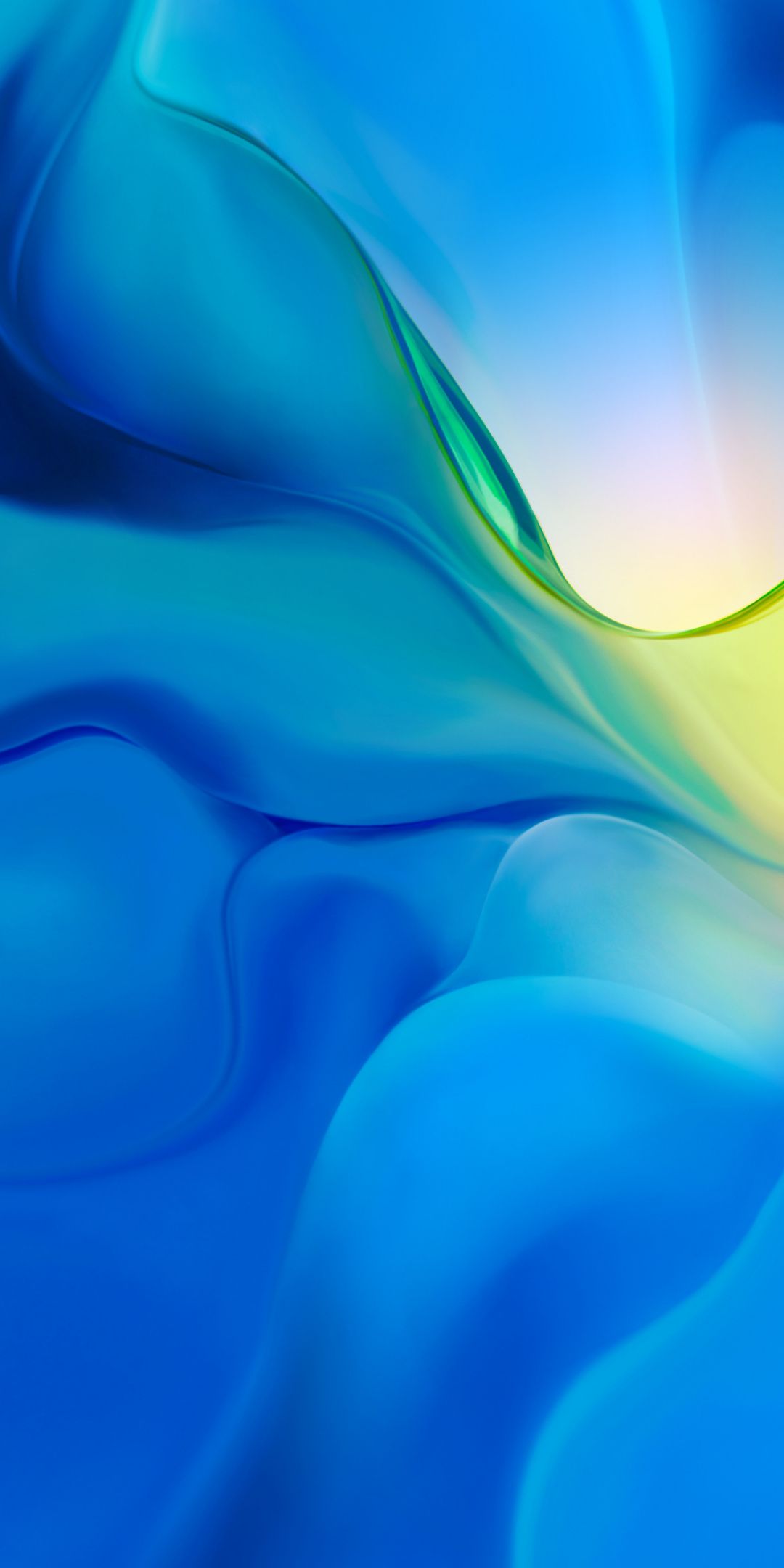 Wavy waves gradient blue green Huawei P30 stock abstract 1080x2160