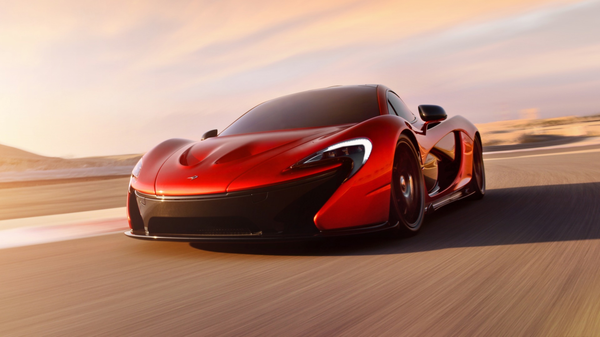 Car Mclaren P1 Red HD Wallpaper Background