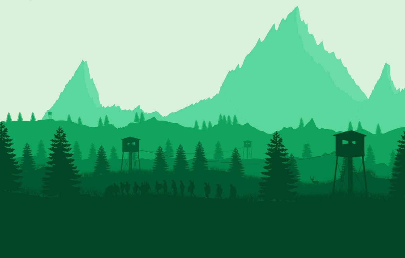 Wallpaper Mountains The Game Forest People Hills