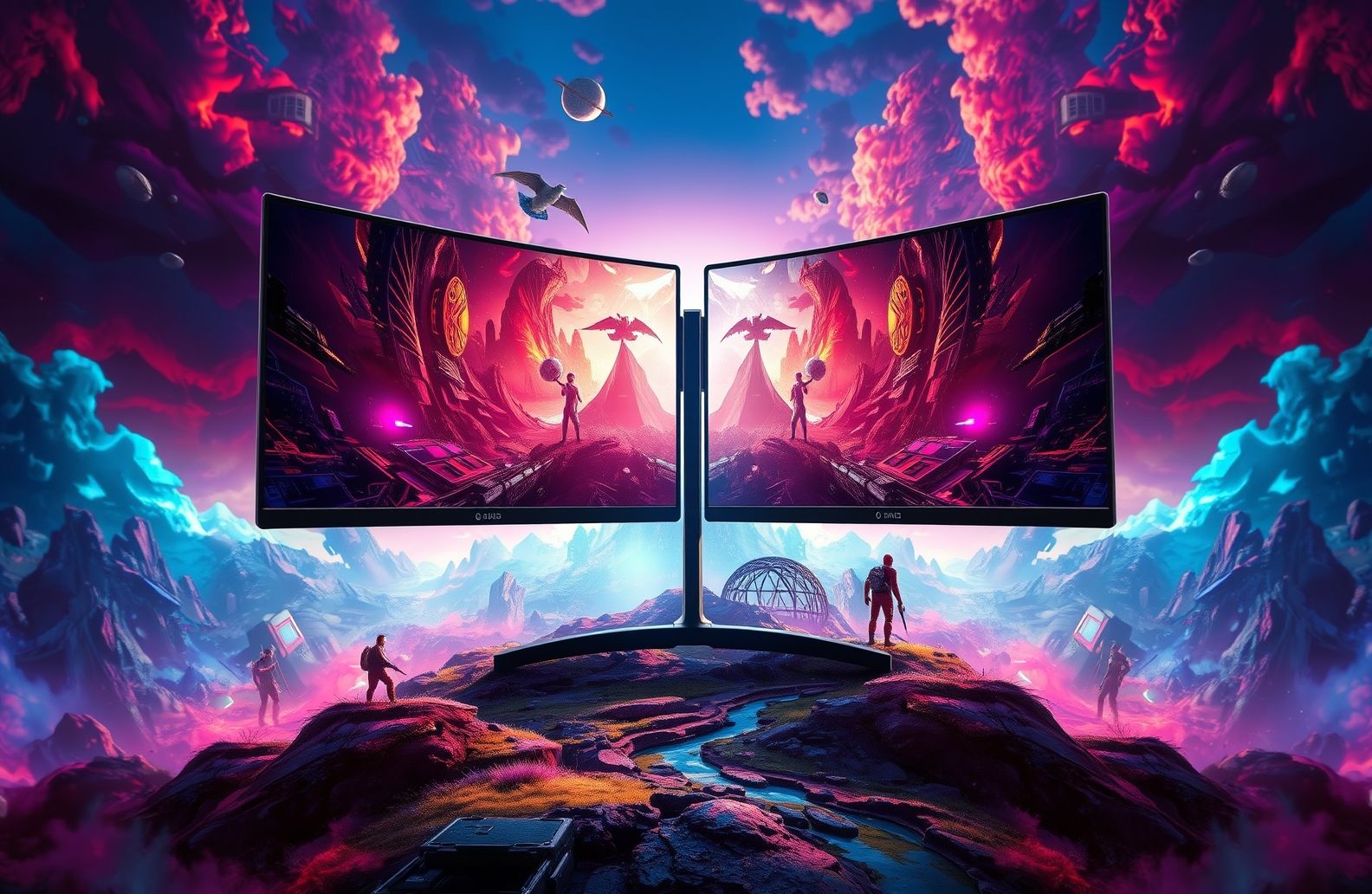 Dual Monitor Wallpaper Gaming