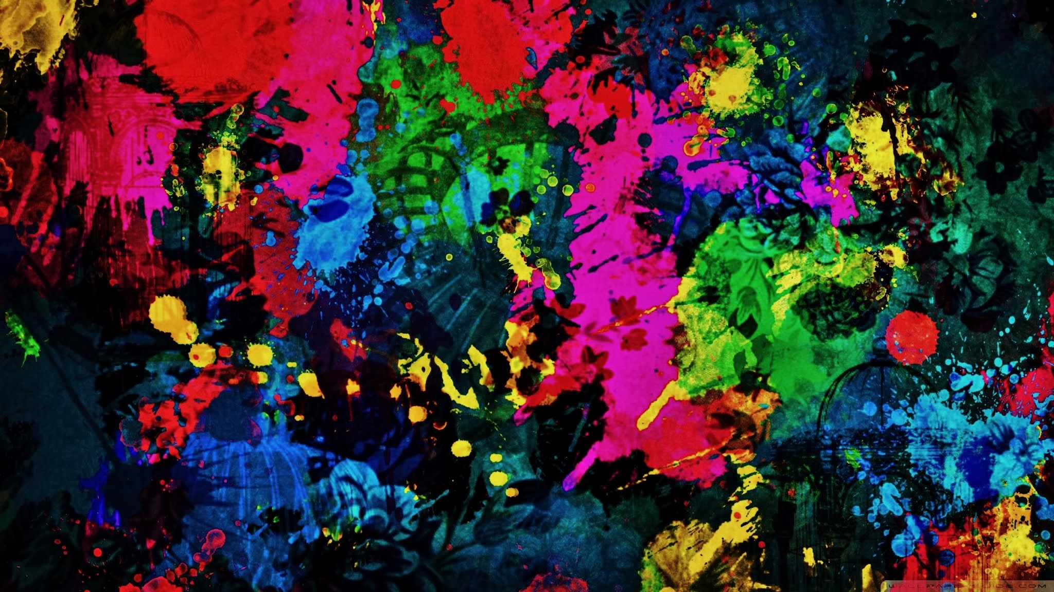Colorful Paint Splatter Wallpaper Image Pictures Becuo