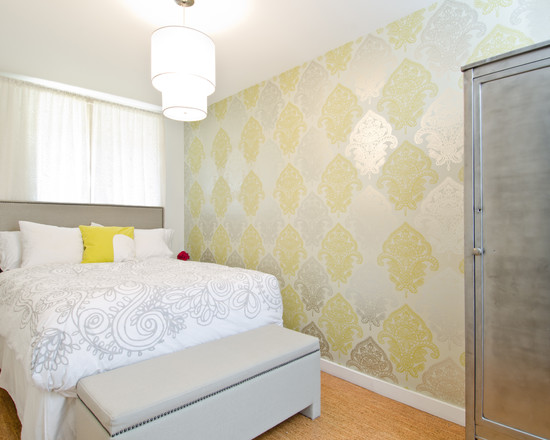 Yellow Metallic Wallpaper Beautiful Homes Design