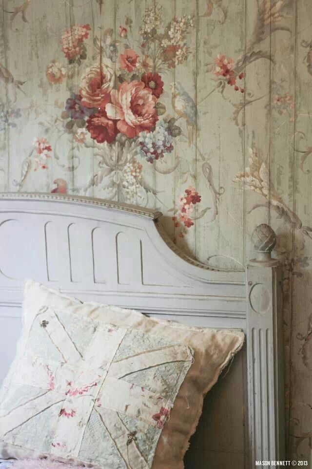 Vintage French Wallpaper Shabby Chic