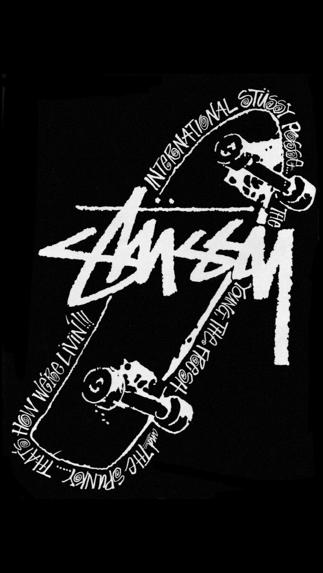 Black Wallpaper For iPhone HD Stussy