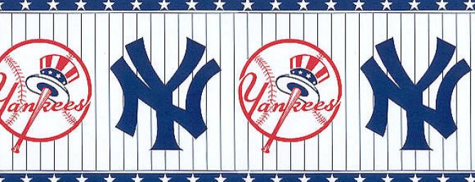 Yankees Wallpaper Border Mombigchest Spot Ny