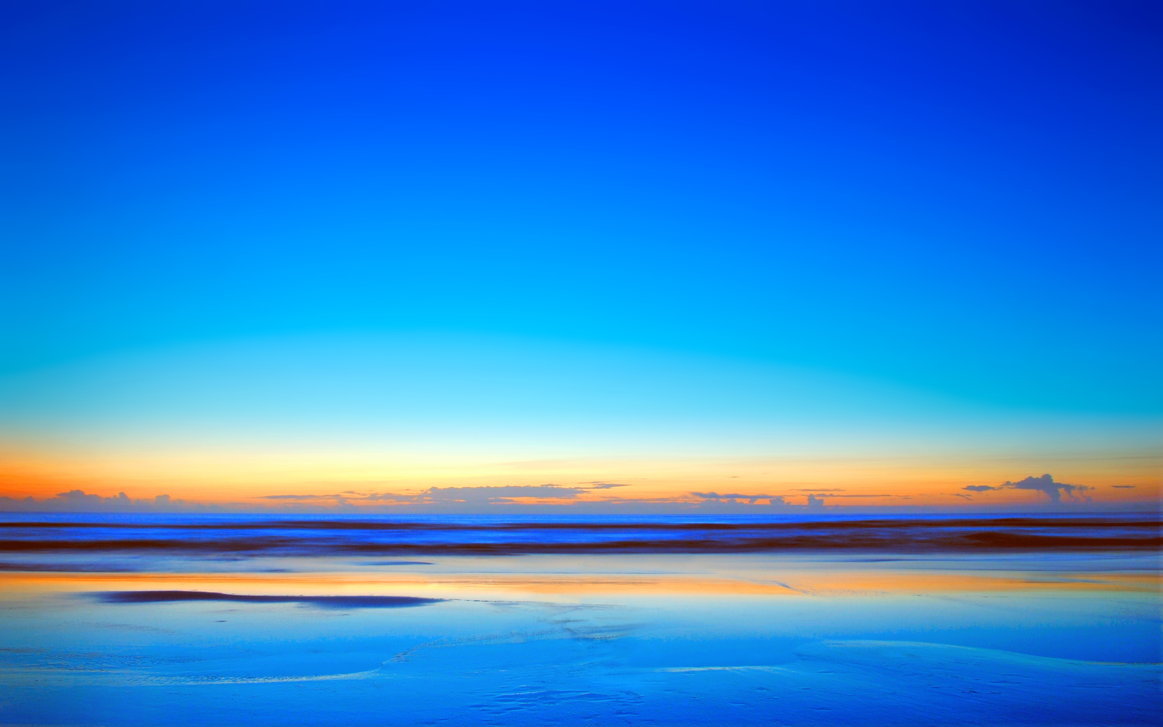 Azure Turquoise Horizon Scenic 4k Ultra HD Wallpaper