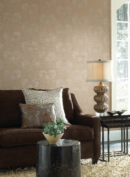 Contemporary Living Room By The Wallpaper Pany
