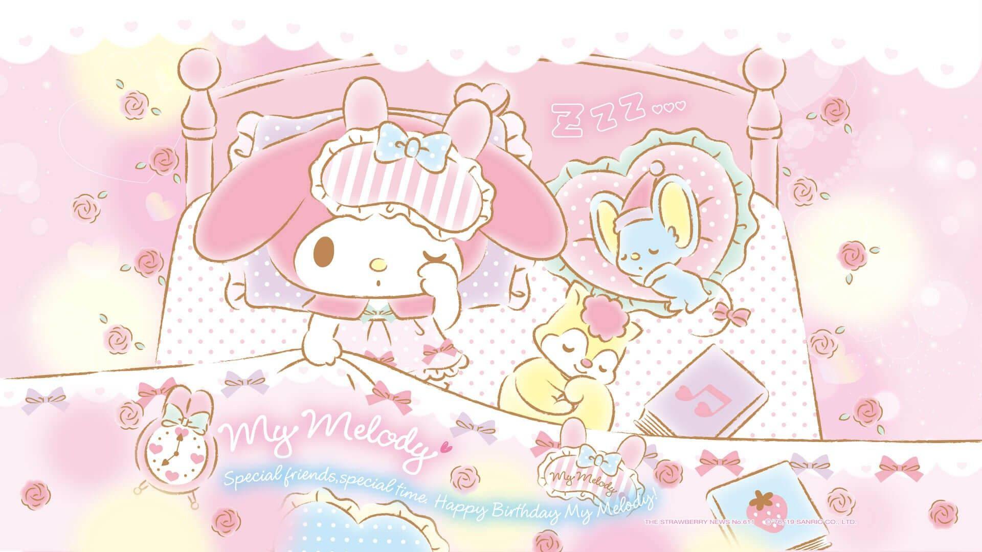 My Melody Background Wallpaper