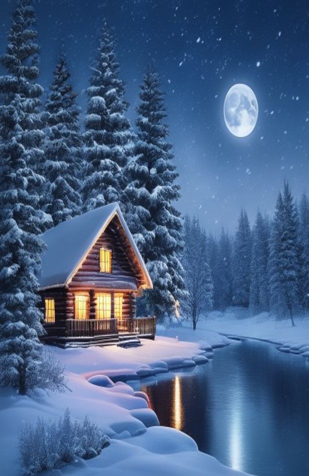 Winter Night Scenes Wallpaper