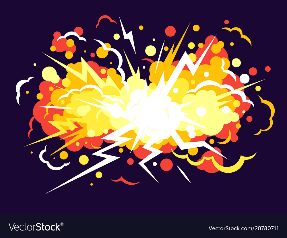 Cartoon Explosion Background Royalty Vector Image