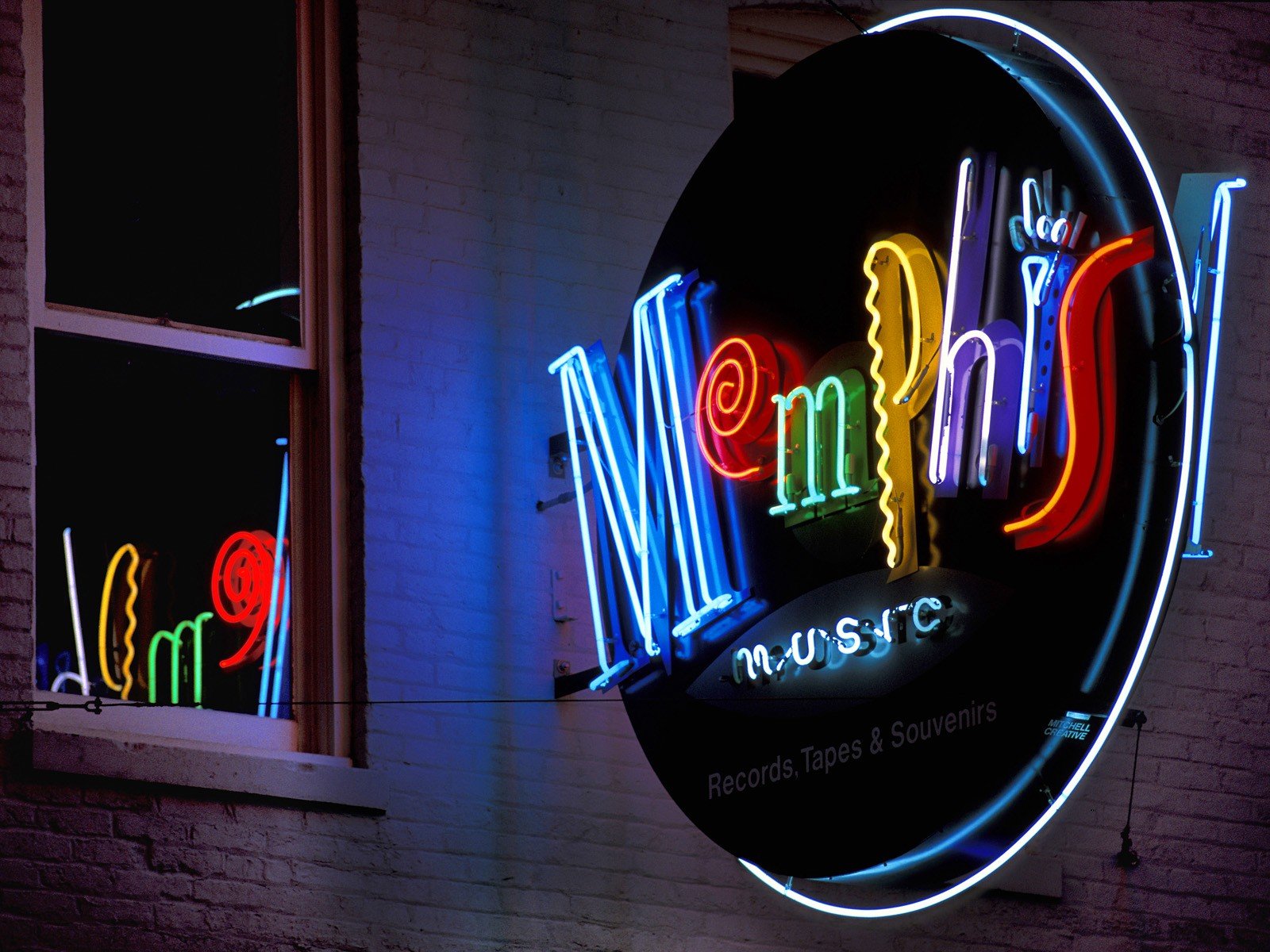 streets Tennessee Memphis neon wallpaper background