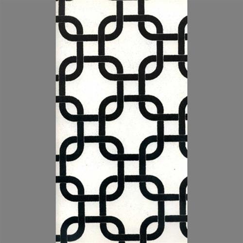 Black White Geometric Squares Velvet Flocked Wallpaper Design By Bur